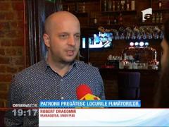 Patronii de baruri şi restaurante pregătesc locurile speciale pentru fumători