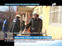 Imagini șocante! A căzut pe trotuar de la 15 metri înălţime