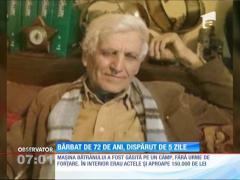 Un bărbat de 72 de ani din Dolj a dispărut în mod misterios