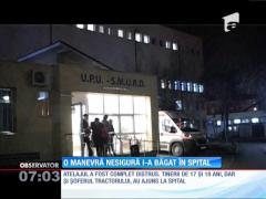 O manevră bruscă a băgat doi tineri în spital