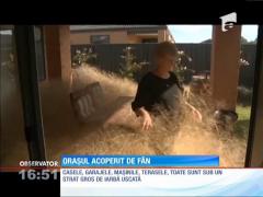 Un oraş din sudul Australiei a fost acoperit de iarbă uscată