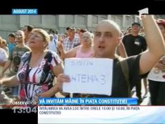 Întâlnire cu oamenii Antenelor în Piaţa Constituţiei
