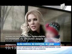 Alina, despre relația cu Cristi Borcea: ”Nu divorțăm, ne iubim”