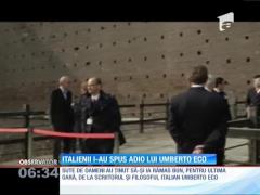 Sute de persoane și-au luat adio de la Umberto Eco