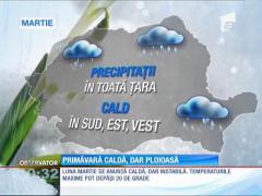 Cel mai cald februarie din ultimii 55 de ani. Vine, vine primăvara, dar cu multe ploi!