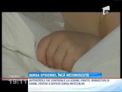 Sursa epidemiei, încă necunoscută. Autorităţile au început noi controale la alimente