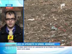 Zeci de eprubete cu sânge au fost găsite într-o pădure de lângă Mediaş