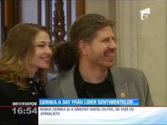 Remus Cernea şi iubita sa au făcut spectacol la Parlament