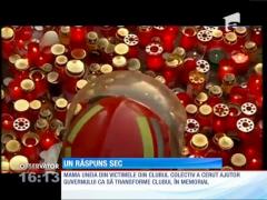 Cererea de transformare a clubului Colectiv într-un memorial, respinsă de Guvern