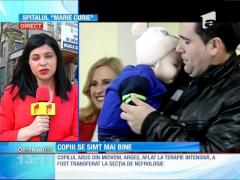 Copiii diagnosticaţi cu sindrom hemolitic-uremic se simt mai bine