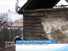 Un bebeluş şi cei trei fraţi ai lui, la un pas să ardă de vii din vina mamei