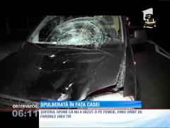 Ucisă de o maşină, chiar în fața casei