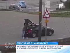 Un cerşetor din Marea Britanie, surprins la volanul unei maşini de lux
