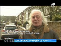 Doi bărbați au pornit într-o cursă nebună cu mașina de pompieri pe o stradă din Irlanda de Nord