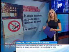 Atenţie fumători! De mâine, nu mai aveţi voie să aprindeţi ţigara în spaţiile publice