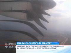 Aeronavă Tarom, aterizare de ugență în Budapesta