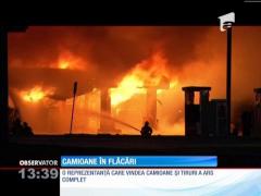 O reprezentanţă de TIR-uri şi camioane, din Indianapolis, a ars complet