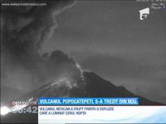 Vulcanul Popocatepetl, din Mexic, a erupt din nou. Pe cer s-a înălţat un nor de fum de 2.000 de metri