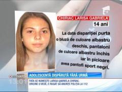 Adolescentă dispărută fără urmă. Poliţia îi roagă pe toţi cei care o văd să sune la 112