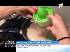 Anda Adam, artistă şi în bucătărie