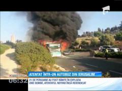 Israel: Două autobuze, distruse de explozia unei bombe. Cel puţin 21 de oameni au fost răniţi