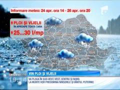 Vremea se schimbă radical! Vin ploi şi vijelii!