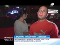 Un șofer a văzut verde la semafor, după ce băuse câteva pahare cu bere