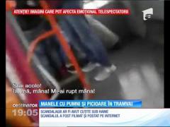 Scandal cu manele şi cuţite, într-un tramvai din Bucureşti
