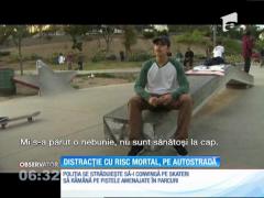 Distracție cu risc mortal, pe autostradă