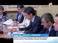 Patriciu Achimaş-Cadariu a demisionat din funcţia de ministru al Sănătăţii. Premierul Dacian Cioloş i-a acceptat demisia