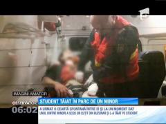 Un student a fost înjunghiat la doi paşi de sediul Guvernului