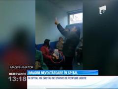 O pacientă a Spitalului Judeţean Argeş a fost filmată în timp ce aparţinătorul îi ţinea perfuzia