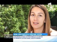 Irina Cristescu și-a câștigat fetița