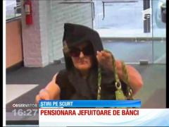 Pensionara jefuitoare de bănci a spart trei filiale în doar 21 de ore!