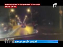 Șocant! Ring de box în stradă