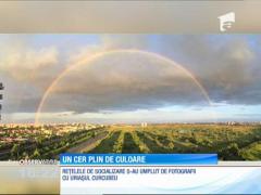 Bucureștiul, înconjurat de un uriaș curcubeu