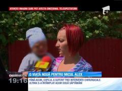 O nouă viaţă pentru micul Alex, băieţelul rănit grav în explozia unei maşini