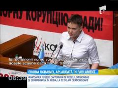 Aviatoarea ucraineană Nadia Savcenko a fost primită la Kiev ca o eroină