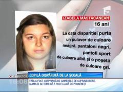 Adolescentă dispărută de la școală