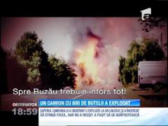 Tragedia de la Mihăileşti, la un pas de repetiţie! 800 de butelii dintr-un campion cuprins de flăcări au explodat una câte una