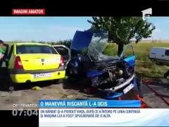 Ucis de o manevră riscantă la volan