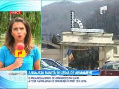 O angajată a Uzinei de Armament din Sadu, rănită de pulberea pentru cartuşe cu care lucra