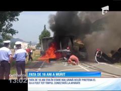 Două persoane au murit într-un accident sinistru urmat de un incendiu, în judeţul Mehedinţi