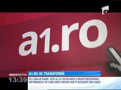 A1.ro se transformă! Site-ul numărul 1 de divertisment din România va avea o nouă prezentare