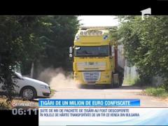 Polițiștii de frontieră din Constanța au confiscat țigări în valoare de un milion de euro