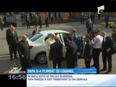 Papa Francisc s-a plimbat cu un Logan