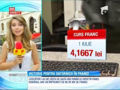 Victorie pentru clienţii cu credite în franci elveţieni