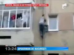 Bucureştiul îşi are şi el Spidermanul lui. E drept, unul cam ameţit