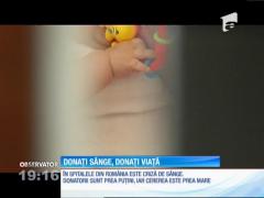 O copilă de numai şase luni ar putea muri cu zile din cauza crizei de sânge