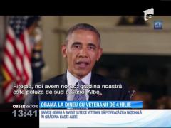 Preşedintele Obama la dineu cu veteranii, de Ziua Independenţei